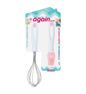 Again Silikon Yumurta Fırçası & No 1 Small  Çırpıcı Seti