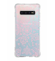 Samsung Galaxy S10 Plus  Köşe Korumalı Antişok Kapak Nostalji Desen Tasarımlı Şeffaf  Kılıf