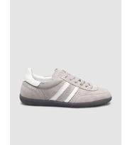%100 Hakiki Deri Gri Bağcıklı Kadın Sneaker