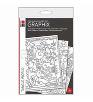 Marabu Graphix Colouring Card 12li Poodle Doodle Set