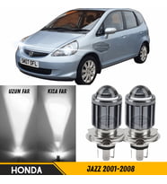 Honda Jazz 2001-2008 Mercekli Far Ampulü Led Xenon Beyaz Şimşek Etkili CSP Led Lamba Uzun Kısa