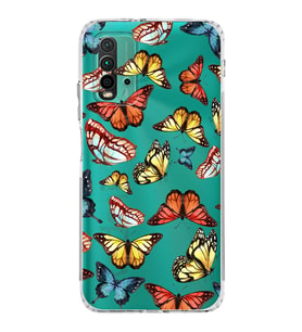 PrintiFy Xiaomi Redmi 9T ile Uyumlu Water Color 2  Kamera Korumalı Şeffaf  Kılıf