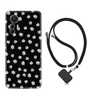 Xiaomi 12 Lite Kılıf Resimli Boyun Askılı İpli Desenli Silikon Series Papatyalar 1866