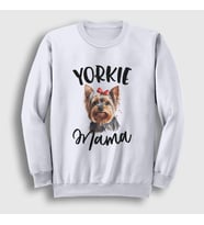 Presmono Unisex Beyaz Yorkie Mama Mom Yorkshire Terrier Annesi Sweatshirt 556617tt