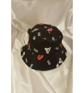 Şapka Bucket Şapka Balıkçı Kova Şapka Unisex Yuvarlak Şapka Figürlü