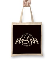 Volleyball Mom Mother Beach Volleyball Player Daughter Son Bez Çanta Uzun Saplı