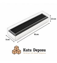 6x16x2,5 cm Asetat Kapaklı Tespih ve Takı Kutusu-Beyaz (DEMONTE) (50 ADET)