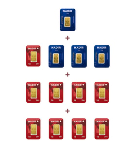 Nadir Gold 24 Ayar 19 Gram Külçe Altın (4 Adet 2,5 Gram Külçe Altın + 9 Adet 1 Gram Külçe Altın )