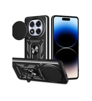 Northcity Xiaomi Redmi Note 14 Pro Plus Uyumlu Kılıf Pars Lens Yüzüklü Silikon - Siyah