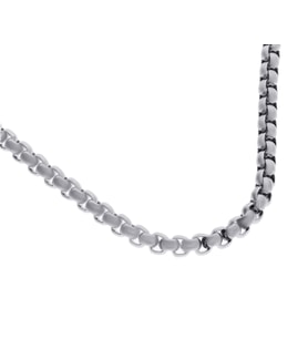 Unisex Çelik 4 mm Zincir Kolye (Gümüş)