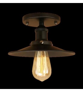 Dylight Retro Metal Dekoratif Siyah Tavan Plofyoner Avize Çap. 23 cm