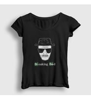 Presmono Kadın Siyah Heisenberg V2 Breaking Bad T-Shirt 184827tt