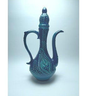El Dekoru Özel Seri İbrik Turkuaz 30 cm