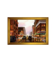 Manzara Temalı Kanvas Tablo 50 x 70 cm Gold Çerçeve