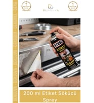 #EtiketSökücü Yapışkan Kalıntı Temizleyici Sticker İz Giderici Profesyonel 200 ml Etiket Sökücü Spre