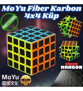 Orijinal MoYu Fiber Karbon 4x4 Küp - Moyu Speed Cube - Moyu Fiber Karbon 4x4 Zeka Küpü - Zeka Küpü - (Çok Renkli)