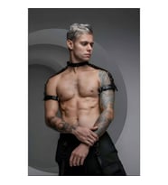 Boyun - Pazu ve Omuz Detaylı Şık Erkek Harness (Kırmızı)