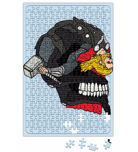 Thor Odinson Bent Back Skull Puzzle 240 Parça Yapboz