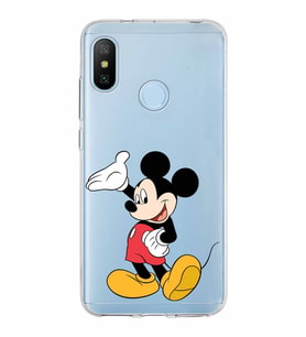 Xiaomi Mi A2 Lite Uyumlu Kapak Mickey Mouse Tasarımlı Şeffaf Silikon Kılıf