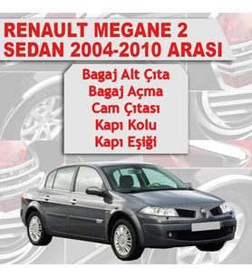 Renault Megane 2 SEDAN Avantajlı Krom Set 5 Ürün 2004-2010 P. Çelik