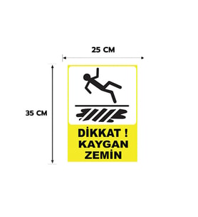 Dikkat Kaygan Zemin Kişiselleştirilebilir Dekota Levha, 25x35, 20x30 (A4), 30x42 (A3) Cm Boyut Seçeneklerinde Levha + Yapışkan Bant