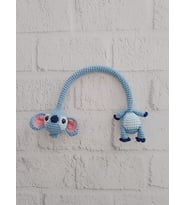 Sevimli Mavi Uzaylı Charm Direksiyon ve Çanta Süsü Amigurumi Organik Oyuncak