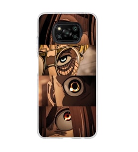 Poco X3 PRO / X3 NFC Uyumlu Attack On Titan Tasarımlı Şeffaf Telefon Kılıfı