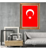 Altın Paspartulu Çerçeveli Tablo C103 (Gold)