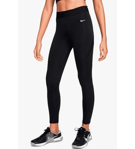 Nike Pro Dri FİT Mid Rise 7/8 Tight Novelty Cepli Kadın Koşu Tayt Siyah