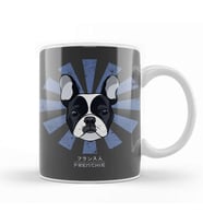 Frenchie Retro Japanese French Bulldog Kupa Bardak Porselen