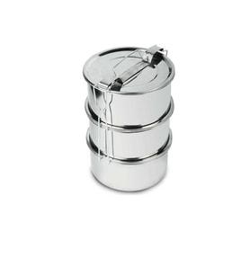 3 Lü Sefer Tası Paslanmaz Çelik 12x6 Cm