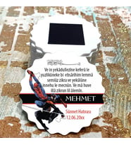 Magnet Hediyelik - Örümcek Adam - Spiderman Temalı Ayetli Sünnet Hatırası Magnet