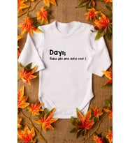 Unisex Bebek Dayı Daha Cool Yazılı Organik Baskılı