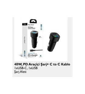 Fc16 Süper 48W 1x Type-C Araç Şarj Cihazı