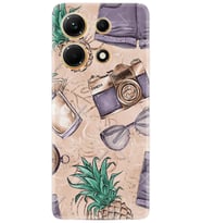 Infınıx Note 30 Pro Kılıf Desenli Silikon Ananas Camera Glass 1357