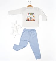 Pia Baby GL2000 İsme Özel Çocuk Pijama Takımı 1-8 Yaş (Mavi)