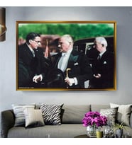 Altın Çerçeveli dekoratif tablo a334 (Gold)
