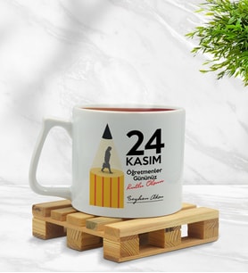 BK Gift Kişiye Özel Öğretmenler Günü Middle Beyaz Kupa Bardak- 8, Öğretmene Hediye, Öğretmenler Günü