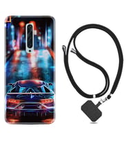 Oppo Reno 2Z 4 Lite 4 Pro 5 6 7 A31 Kılıf Boyun Askılı Silikon Neon Cars 1724
