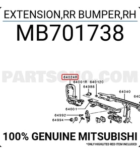 Mitsubishi L300 Arka Tampon Köşesı  Sağ 1988-1997 (Oem No:  Mb701738)