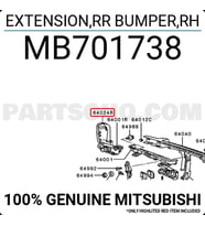 Mitsubishi L300 Arka Tampon Köşesı  Sağ 1988-1997 (Oem No:  Mb701738)