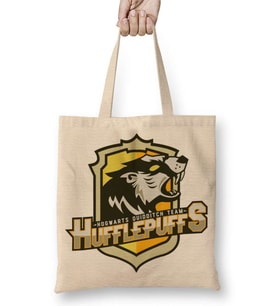 Hufflepuff Bez Çanta Uzun Saplı