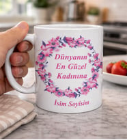 Kişiye Özel İsimli Kupa Dünyanın En Güzel Kadınına Tasarımlı Kupa Bardak