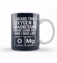 Periodic Table Oxygen And Magnesium's Relationship OMG Kupa Bardak Porselen