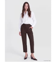 LCW Modest Kahverengi Beli Lastikli Kadın Pantolon