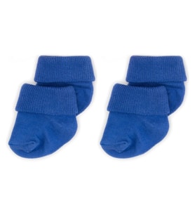 Novibaby 2'li Bambu Bebek Çorap I Navy Blue I 0-6 ay I Lacivert Yenidoğan Bebek Çorabı (Karışık)