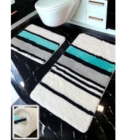 Mora Mint Yeşili 2li Banyo Paspası (60x100 50x60 cm)