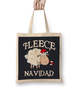 Fleece Navidad Christmas Sheep Bez Çanta Uzun Saplı