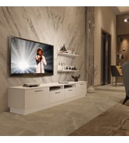 Decoraktiv Trendstyle 220r Slm Tv Ünitesi Tv Sehpası - Parlak Beyaz