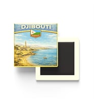 Retro Cibuti Cibuti Şehri Temalı Vintage Buzdolap Magneti – 9x9 cm